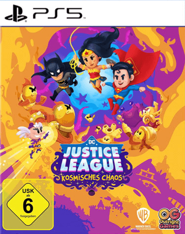 DC's Justice League: Cosmic Chaos box art for Playstation 5